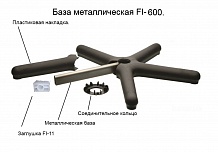 Изображение Крестовина FI-600 металлическая с накладками -